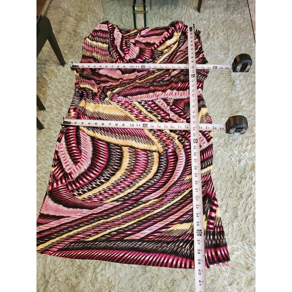 Alfani Women's Multicolor Polyester V-Neck Sleeveless Knee Length Dress Size 20W - Picture 7 of 11